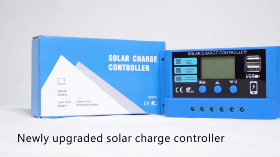 PWM 10A 20A 30A 태양광 전력 레귤레이터 12V 24V 자동 듀얼 USB LCD 디스플레이 부하 방전기 태양광 충전기 컨트롤러